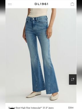 DL1961 Bridget Boot High Rise Instasculpt™ 31.5" Jeans in Black Size 26